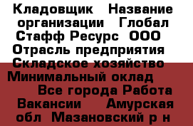 Кладовщик › Название организации ­ Глобал Стафф Ресурс, ООО › Отрасль предприятия ­ Складское хозяйство › Минимальный оклад ­ 20 000 - Все города Работа » Вакансии   . Амурская обл.,Мазановский р-н